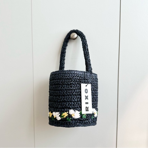 Rixo Ailish Bag Navy Embroidery NWT - Picture 5 of 8